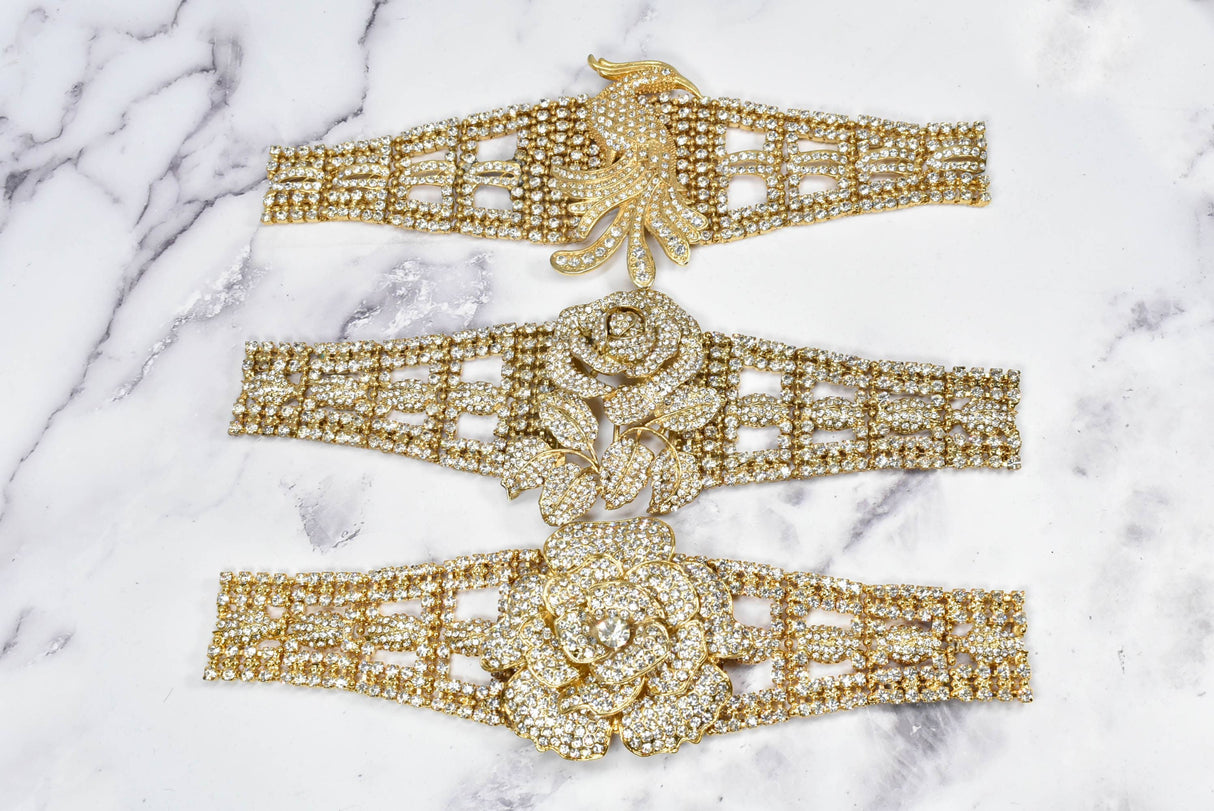 Gold Rhinestone Buckles