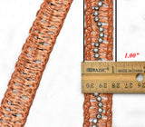 Rhinestone Trim Raffia 1" Yard