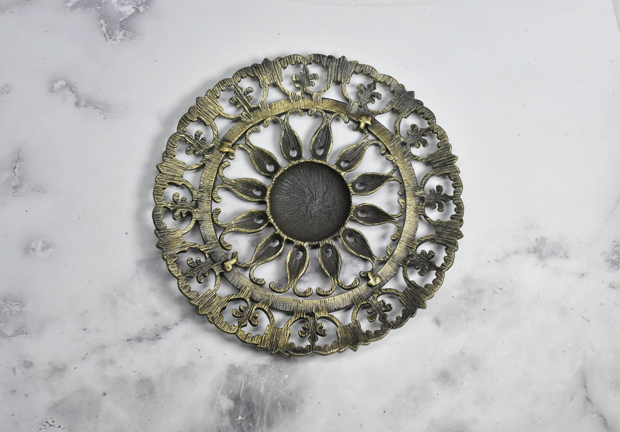 Floral Buckle Antique Bronze 5 Inch
