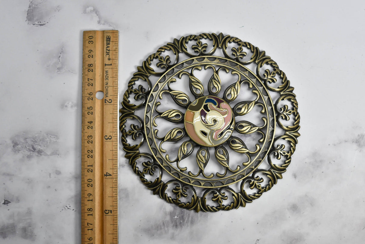 Floral Buckle Antique Bronze 5 Inch