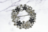 Floral Rhinestone Wreath Buckle