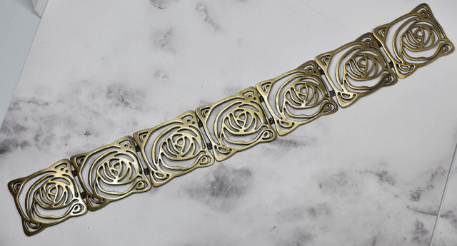 Bronze Rose Buckle Decorative 15.5in x 2in
