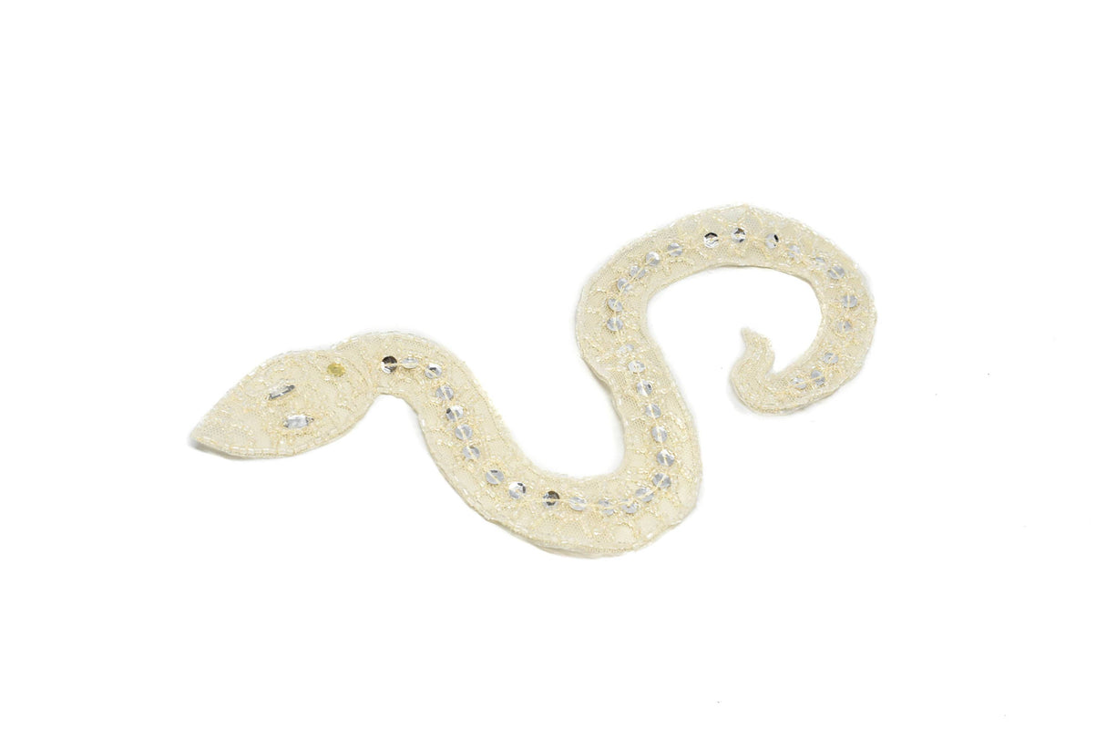 Beaded Snake Applique with Sequins