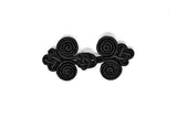 Frog Button Closure Black Sew-On 3.25 x 1.50