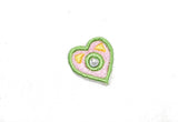 Heart Applique Two-Tone Rhinestone 1" x 0.75"