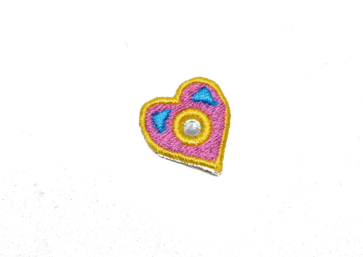 Heart Applique Two-Tone Rhinestone 1" x 0.75"