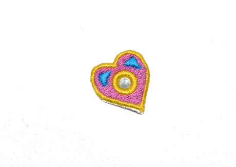 Heart Applique Two-Tone Rhinestone 1" x 0.75"