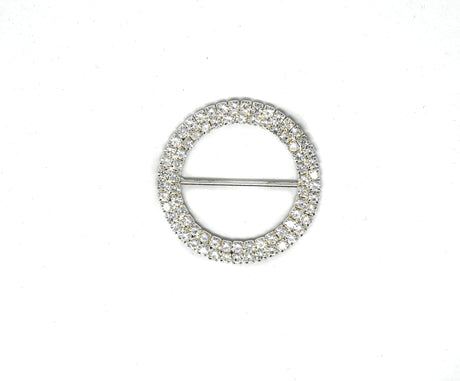 Rhinestone Slider Buckle Round