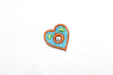 Heart Applique Two-Tone Rhinestone 1" x 0.75"