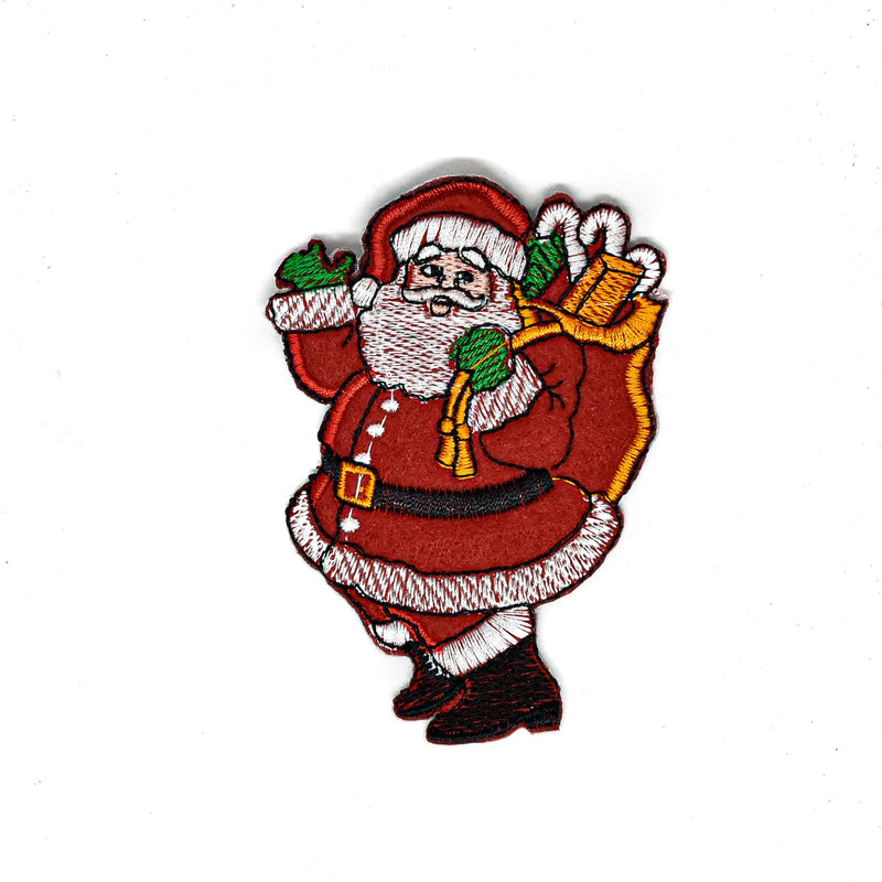 Embroidered Iron-On Santa Claus Patch 2.50 x 4