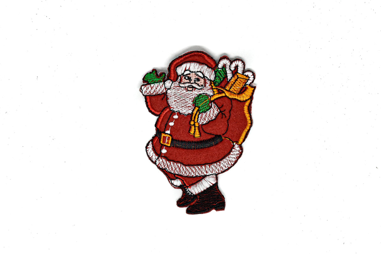 Embroidered Iron-On Santa Claus Patch 2.50 x 4