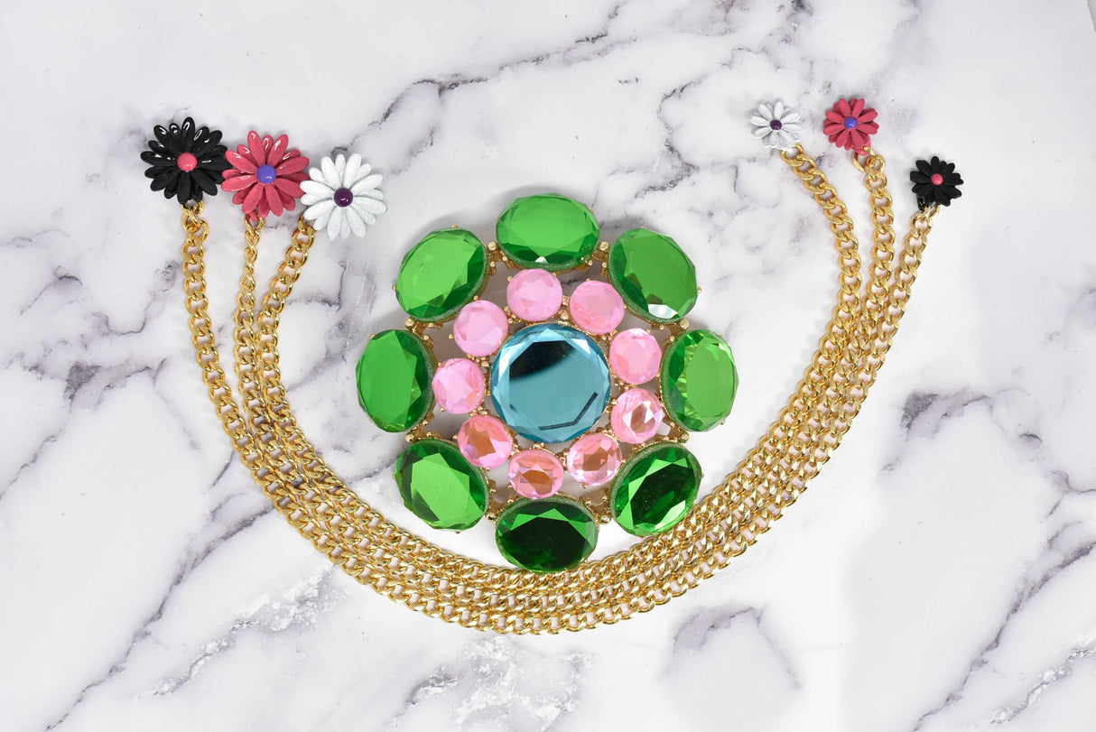 Floral Buckle with Daisy Chained Charms
