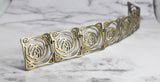 Bronze Rose Buckle Decorative 15.5in x 2in