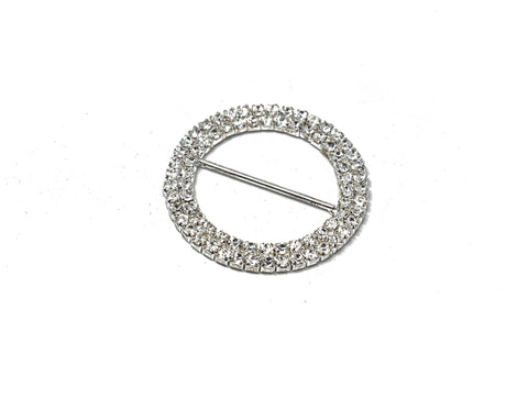 Rhinestone Slider Buckle Round