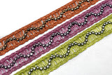 Rhinestone Trim Raffia 1" Yard