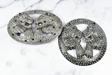 Rhinestone Lion Buckles Metal Double-Headed