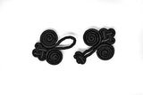 Frog Button Closure Black Sew-On 3.25 x 1.50