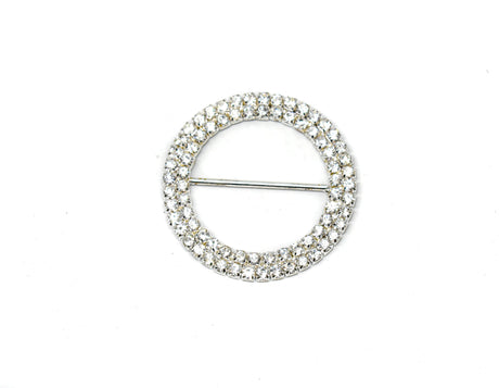 Rhinestone Slider Buckle Round