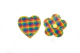 Iron-On Patch 3D Rainbow Heart Flower