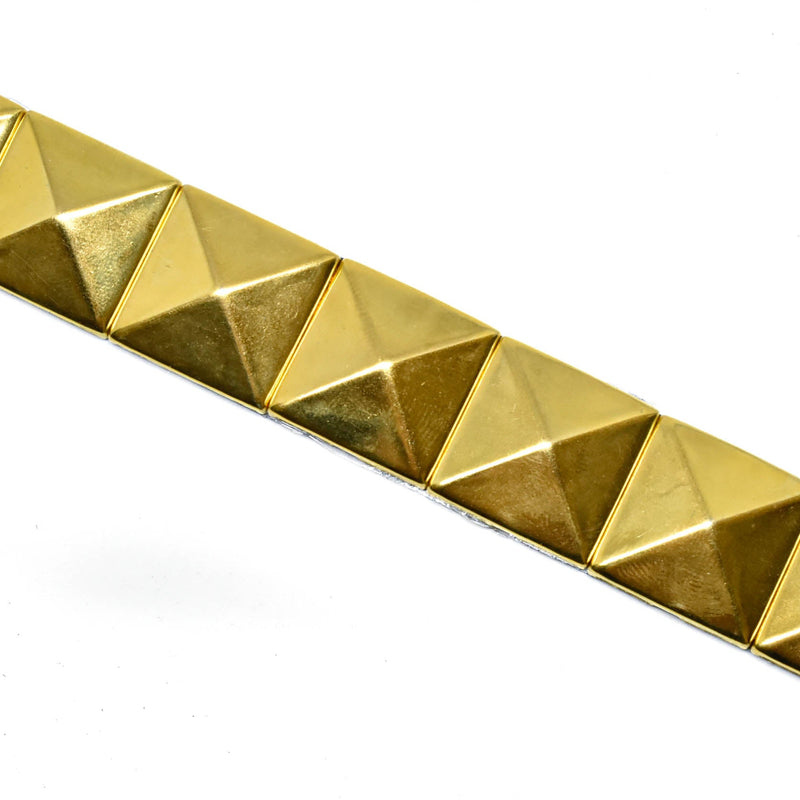 Studded Iron-On Trim Gold 0.75"