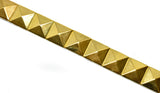 Studded Iron-On Trim Gold 0.75"
