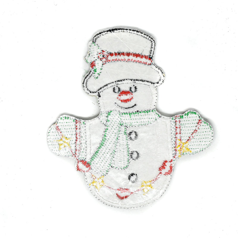 Christmas Snowman Applique Iron-On Patch