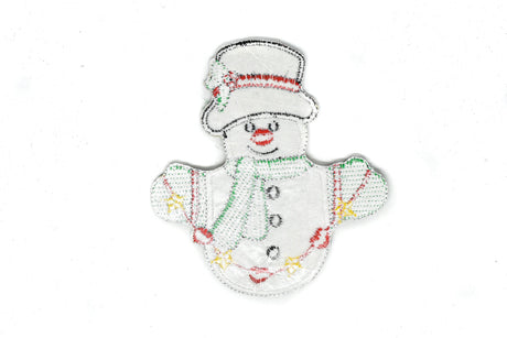 Christmas Snowman Applique Iron-On Patch