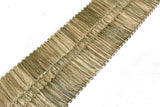 Raffia Straw Trim Green 2.75"