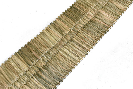 Raffia Straw Trim Green 2.75"