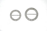 Rhinestone Slider Buckle Round