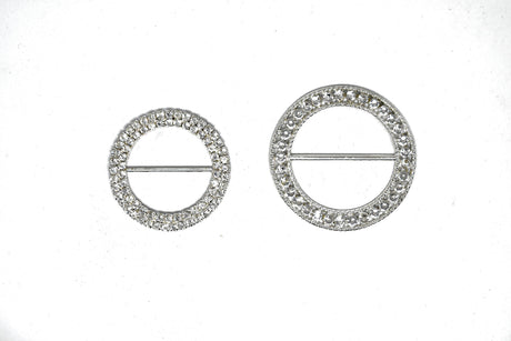 Rhinestone Slider Buckle Round