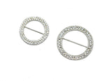 Rhinestone Slider Buckle Round