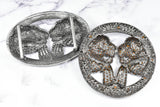 Rhinestone Lion Buckles Metal Double-Headed