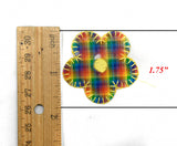 Iron-On Patch 3D Rainbow Heart Flower