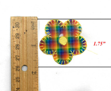 Iron-On Patch 3D Rainbow Heart Flower
