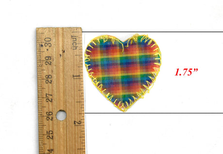 Iron-On Patch 3D Rainbow Heart Flower