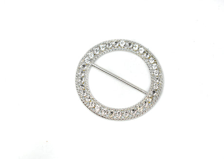 Rhinestone Slider Buckle Round