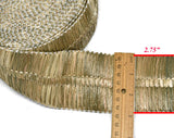 Raffia Straw Trim Green 2.75"