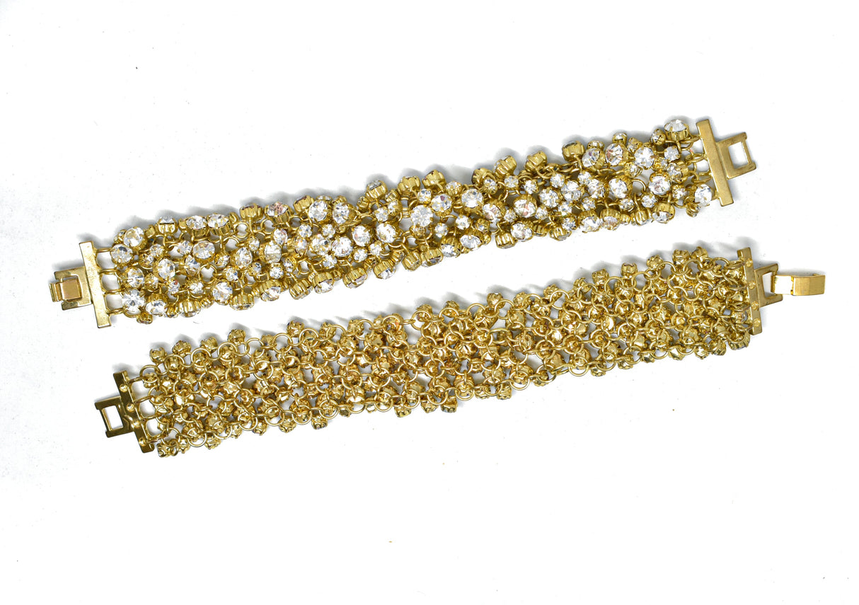Rhinestone Bracelet Gold Clear