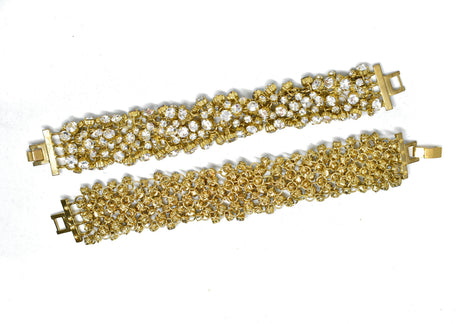 Rhinestone Bracelet Gold Clear