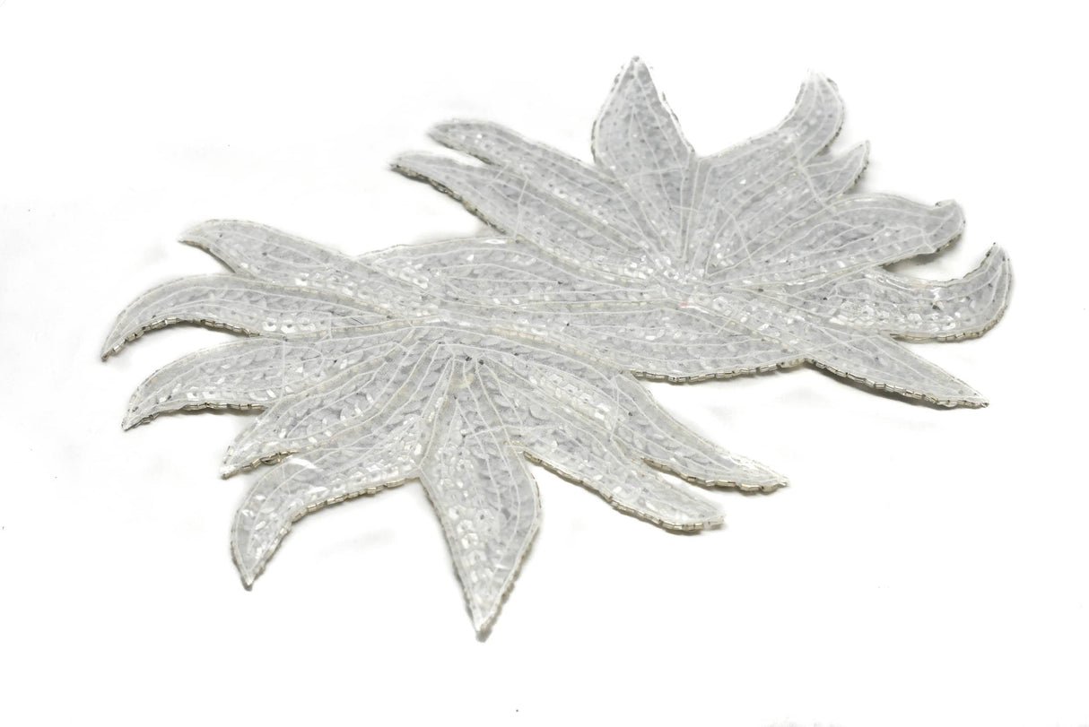 Sequins Applique Floral Gold Silver