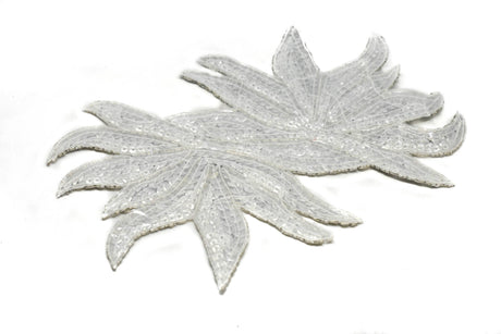 Sequins Applique Floral Gold Silver
