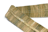 Raffia Straw Trim Green 2.75"