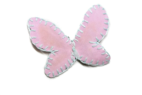 Butterfly Felt Applique Pink Brown Sew-On