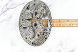 Rhinestone Lion Buckles Metal Double-Headed