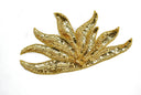 Sequins Applique Floral Gold Silver