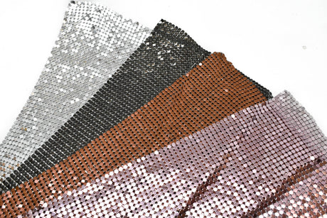 Metal Mesh Fabric Decorative Gold 11 x 5