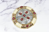 Rhinestone Metal Tube Buckle 5"