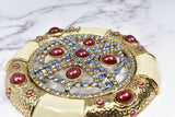 Rhinestone Metal Tube Buckle 5"
