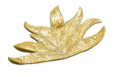 Sequins Applique Floral Gold Silver
